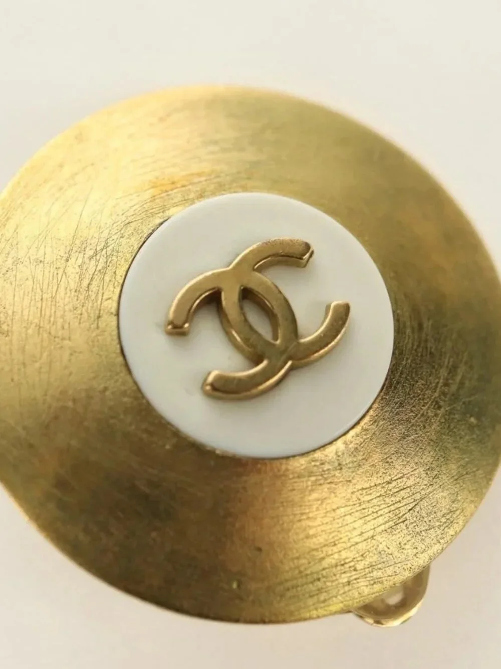 CHANEL COCO Mark Earring metal Gold Tone CC Auth 181300V